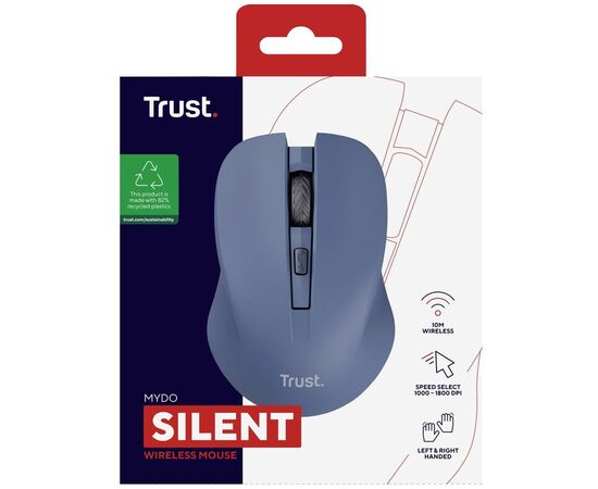 Мышка Trust Mydo Silent Wireless Blue (25041), изображение 9 Мышка Trust Mydo Silent Wireless Blue (25041), изображение 9