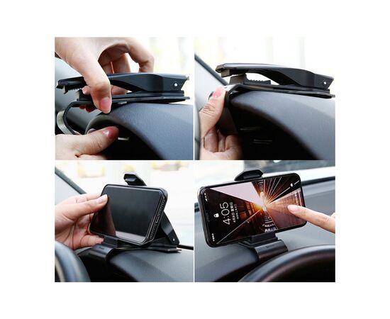 Универсальный автодержатель Baseus 3.5-7" Mouth Car Mount (зажим) black (SUDZ-01), изображение 5 Универсальный автодержатель Baseus 3.5-7" Mouth Car Mount (зажим) black (SUDZ-01), изображение 5