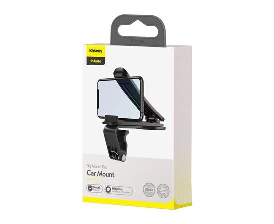Универсальный автодержатель Baseus 4.7-6.5" Big Mouth Pro (на приборную панель) black (SUDZ-A01), изображение 6 Универсальный автодержатель Baseus 4.7-6.5" Big Mouth Pro (на приборную панель) black (SUDZ-A01), изображение 6
