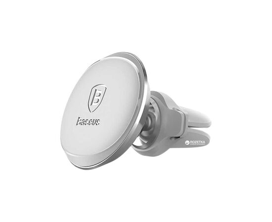 Универсальный автодержатель Baseus Magnetic with cable clip (на решетку) silver (SUGX-A0S), изображение 3 Универсальный автодержатель Baseus Magnetic with cable clip (на решетку) silver (SUGX-A0S), изображение 3