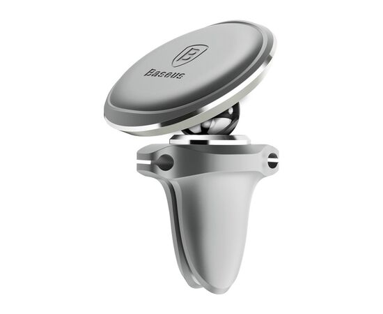 Универсальный автодержатель Baseus Magnetic with cable clip (на решетку) silver (SUGX-A0S)