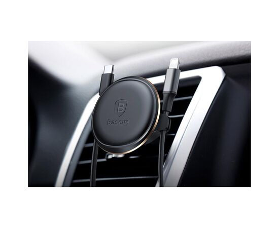 Универсальный автодержатель Baseus Magnetic with cable clip (на решетку) black (SUGX-A01), изображение 4 Универсальный автодержатель Baseus Magnetic with cable clip (на решетку) black (SUGX-A01), изображение 4