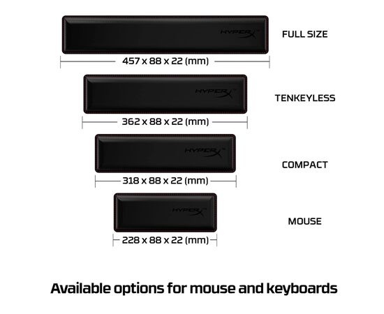Подставка под запястья HyperX Wrist Rest Mouse (4Z7X2AA), изображение 5 Подставка под запястья HyperX Wrist Rest Mouse (4Z7X2AA), изображение 5