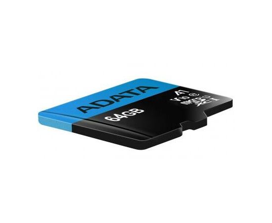 Карта памяти ADATA 64GB microSD class 10 UHS-I A1 Premier (AUSDX64GUICL10A1-RA1), изображение 3 Карта памяти ADATA 64GB microSD class 10 UHS-I A1 Premier (AUSDX64GUICL10A1-RA1), изображение 3