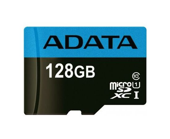 Карта памяти ADATA 128GB microSD class 10 UHS-I A1 Premier (AUSDX128GUICL10A1-RA1), изображение 2 Карта памяти ADATA 128GB microSD class 10 UHS-I A1 Premier (AUSDX128GUICL10A1-RA1), изображение 2