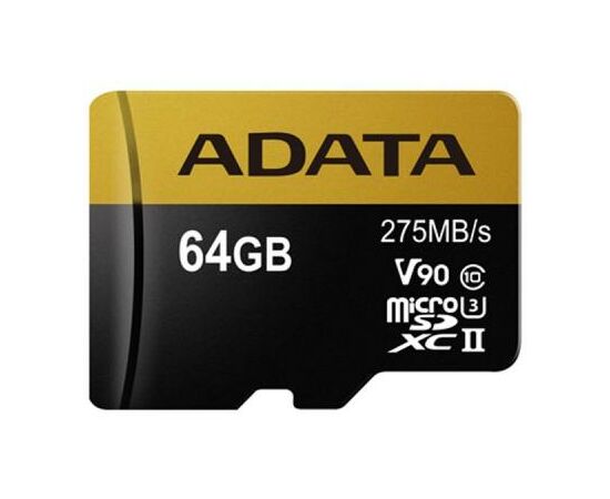 Карта памяти ADATA 64GB microSD class 10 UHS-II U3 (AUSDX64GUII3CL10-CA1), изображение 2 Карта памяти ADATA 64GB microSD class 10 UHS-II U3 (AUSDX64GUII3CL10-CA1), изображение 2