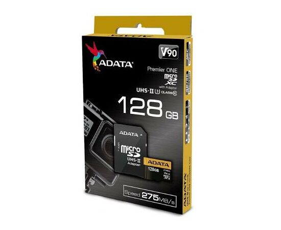 Карта памяти ADATA 128GB microSD class 10 UHS-II U3 (AUSDX128GUII3CL10-CA1), изображение 4 Карта памяти ADATA 128GB microSD class 10 UHS-II U3 (AUSDX128GUII3CL10-CA1), изображение 4