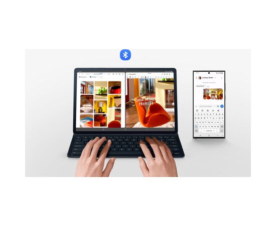 Чехол для планшета Samsung Samsung Tab S9+ Book Cover Keyboard Slim Black (EF-DX810BBEGUA), изображение 6 Чехол для планшета Samsung Samsung Tab S9+ Book Cover Keyboard Slim Black (EF-DX810BBEGUA), изображение 6