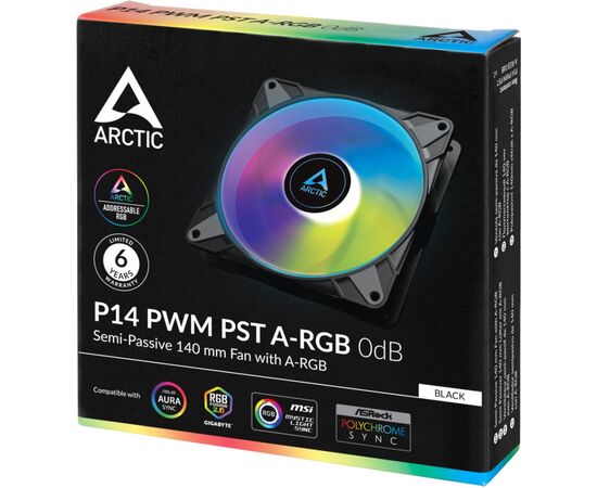 Кулер для корпуса Arctic P14 PWM PST A-RGB (ACFAN00239A), изображение 4