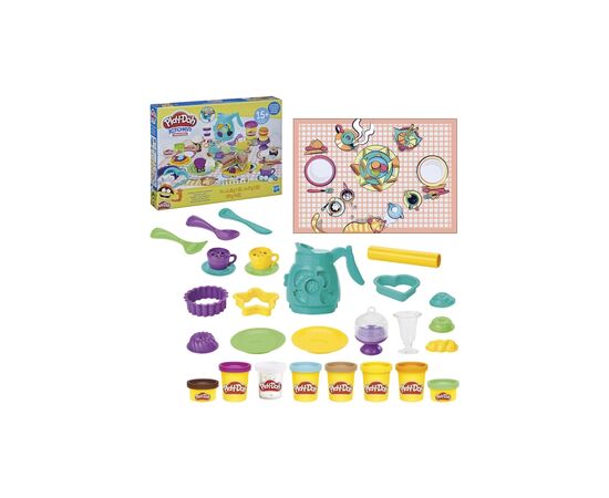 Набор для творчества Hasbro Play-Doh Coffee N Tea Party Playset (F1791_F5751)(366851001) (F5751), изображение 3 Набор для творчества Hasbro Play-Doh Coffee N Tea Party Playset (F1791_F5751)(366851001) (F5751), изображение 3