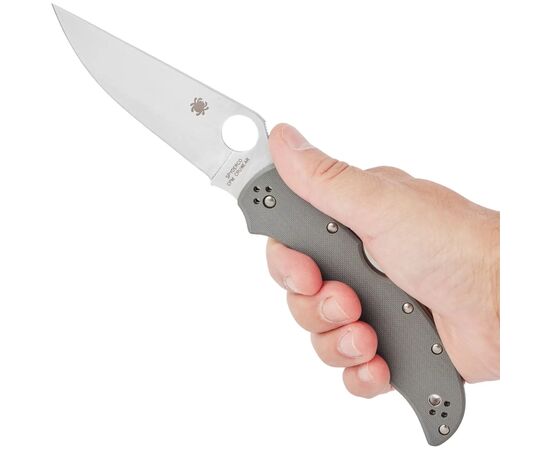 Нож Spyderco Strech 2 XL Cru-Wear Grey (C258GPGYCW), изображение 5 Нож Spyderco Strech 2 XL Cru-Wear Grey (C258GPGYCW), изображение 5
