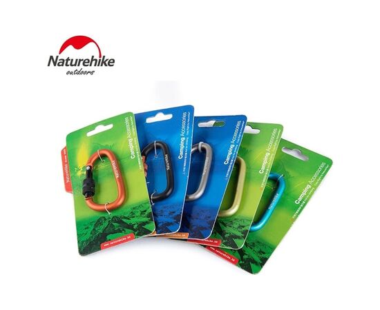 Карабин туристический Naturehike D-type NH15A005-H 6 см Blue (6927595717431), изображение 2 Карабин туристический Naturehike D-type NH15A005-H 6 см Blue (6927595717431), изображение 2