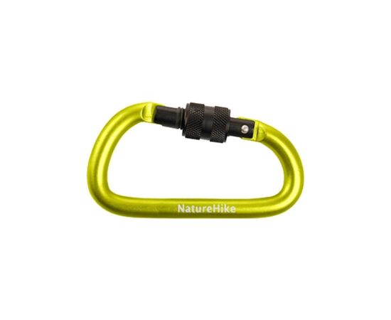Карабин туристический Naturehike D-type NH15A005-H 6 см Yellow (6927595717417)