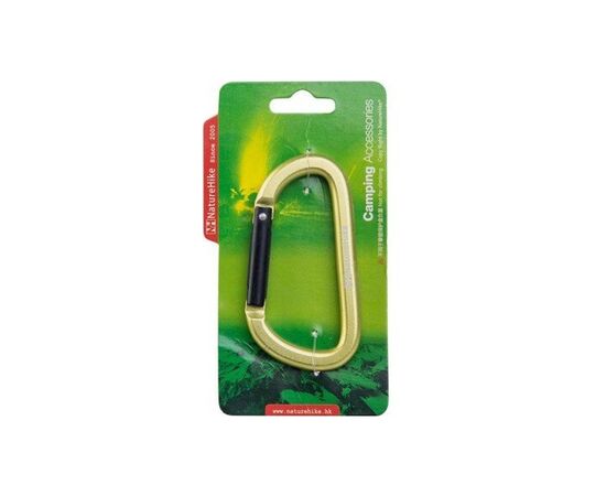 Карабин туристический Naturehike багатофункціональний D-type 80 мм NH15A001-H Green (6927595717028), изображение 3 Карабин туристический Naturehike багатофункціональний D-type 80 мм NH15A001-H Green (6927595717028), изображение 3