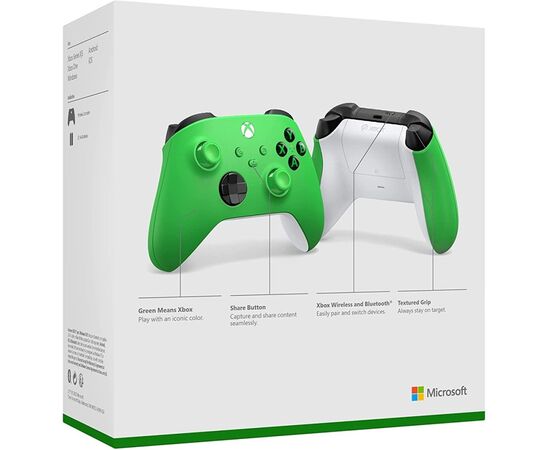 Геймпад Microsoft Wireless Controller Green (QAU-00091), зображення 8 Геймпад Microsoft Wireless Controller Green (QAU-00091), зображення 8