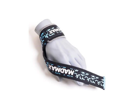 Кистьові лямки MadMax Camo Power Wrist Straps Camo/Light Blue (MFA-275-BLU-U), зображення 2 Кистьові лямки MadMax Camo Power Wrist Straps Camo/Light Blue (MFA-275-BLU-U), зображення 2