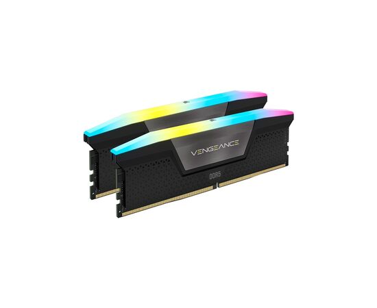 Модуль памяти для компьютера DDR5 32GB (2x16GB) 6000 MHz Vengeance RGB Black Corsair (CMH32GX5M2D6000C36)