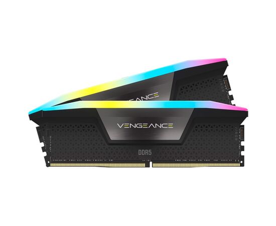 Модуль пам'яті для комп'ютера DDR5 48GB (2x24GB) 5600 MHz Vengeance RGB Black Corsair (CMH48GX5M2B5600C40), зображення 2 Модуль пам'яті для комп'ютера DDR5 48GB (2x24GB) 5600 MHz Vengeance RGB Black Corsair (CMH48GX5M2B5600C40), зображення 2