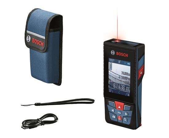 Далекомір Bosch GLM 150-27 C, 0.08–100м, ±1.5мм, 0-360°, Bluetooth, чохол, 0.21кг (0.601.072.Z00)