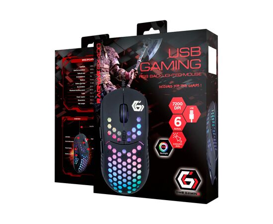 Мышка Gembird Ragnar RX400 USB RGB Black (MUSG-RAGNAR-RX400), изображение 4 Мышка Gembird Ragnar RX400 USB RGB Black (MUSG-RAGNAR-RX400), изображение 4