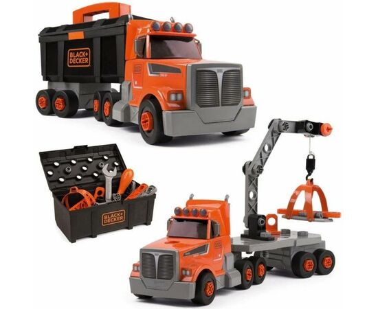 Игровой набор Smoby Блэк & Деккер. Грузовик с ин., Кейсом, краном и акс (360175), изображение 4 Игровой набор Smoby Блэк & Деккер. Грузовик с ин., Кейсом, краном и акс (360175), изображение 4