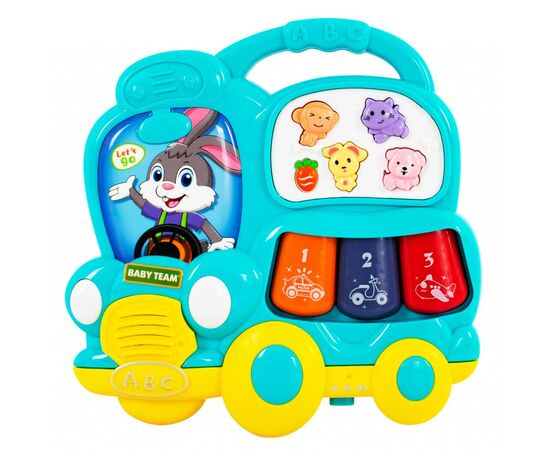 Развивающая игрушка Baby Team музыкальная Автобус (8633_голубой), изображение 2 Развивающая игрушка Baby Team музыкальная Автобус (8633_голубой), изображение 2