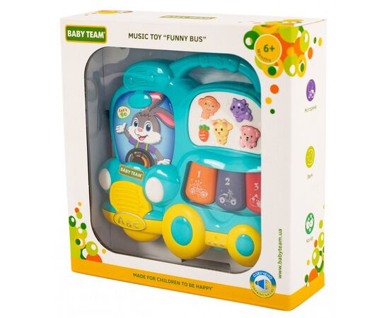 Развивающая игрушка Baby Team музыкальная Автобус (8633_голубой), изображение 3 Развивающая игрушка Baby Team музыкальная Автобус (8633_голубой), изображение 3