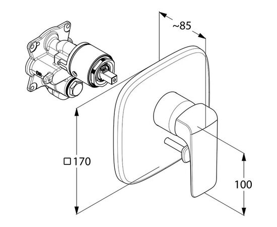 Смеситель KLUDI AMEO (416500575), изображение 2