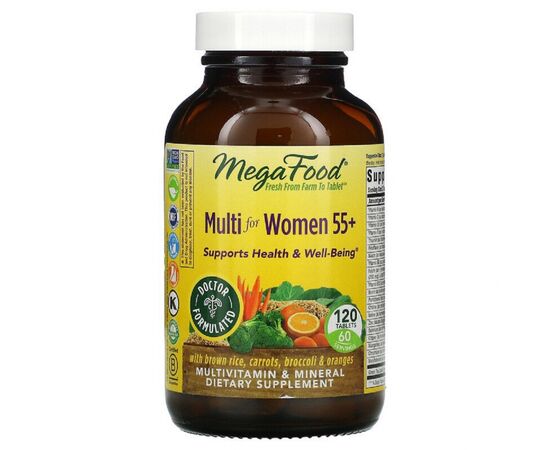Мультивитамин MegaFood Мультивитамины для женщин 55+, Multi for Women 55+, 120 таб (MGF-10327)