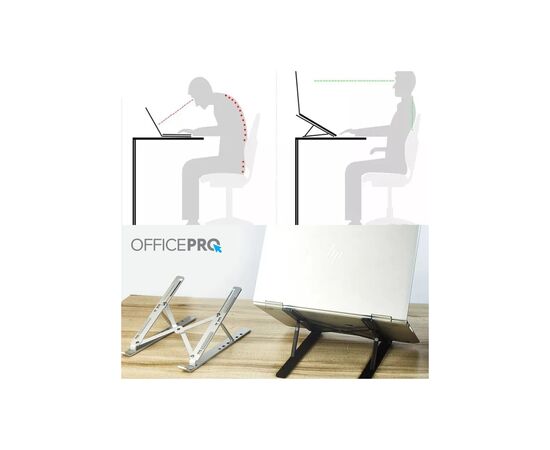 Подставка для ноутбука OfficePro LS320G Grey (LS320G), изображение 4 Подставка для ноутбука OfficePro LS320G Grey (LS320G), изображение 4