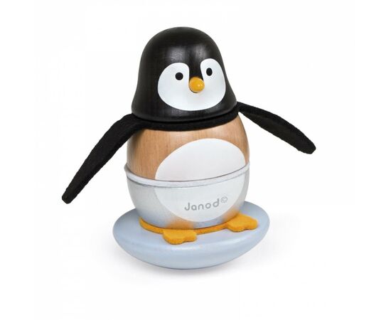 Розвиваюча іграшка Janod Пирамидка Пингвин (J08127), зображення 2 Розвиваюча іграшка Janod Пирамидка Пингвин (J08127), зображення 2
