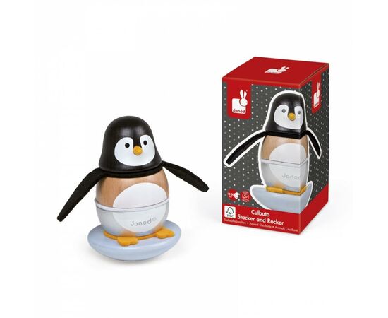 Розвиваюча іграшка Janod Пирамидка Пингвин (J08127), зображення 5 Розвиваюча іграшка Janod Пирамидка Пингвин (J08127), зображення 5