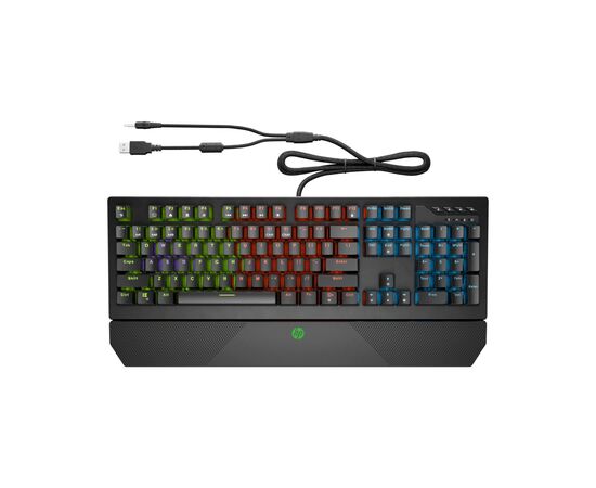 Клавиатура HP Pavilion Gaming 800 LED 108key Red Switch USB Black (5JS06AA)