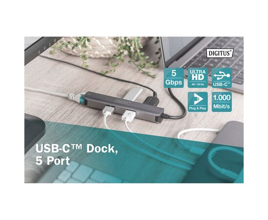 Концентратор Digitus USB-C 5 Port (DA-70892), изображение 10 Концентратор Digitus USB-C 5 Port (DA-70892), изображение 10