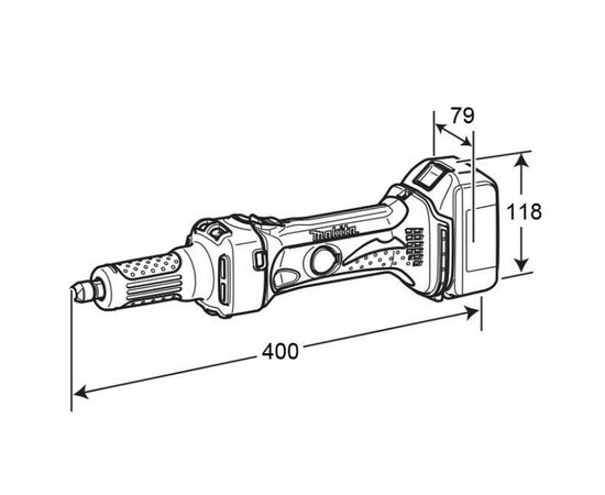Шліфувальна машина Makita LXT, 6мм / 38мм (без АКБ и БП) (DGD800Z), зображення 5 Шліфувальна машина Makita LXT, 6мм / 38мм (без АКБ и БП) (DGD800Z), зображення 5