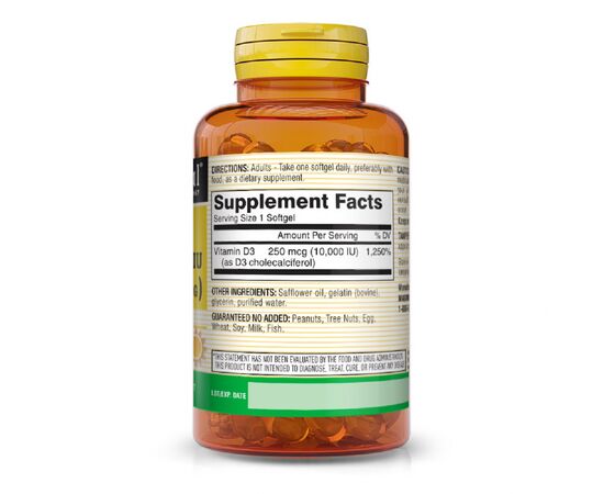 Витамин Mason Natural Витамин D3 10000 МЕ, Vitamin D, 30 гелевых капсул (MAV16238), изображение 2 Витамин Mason Natural Витамин D3 10000 МЕ, Vitamin D, 30 гелевых капсул (MAV16238), изображение 2