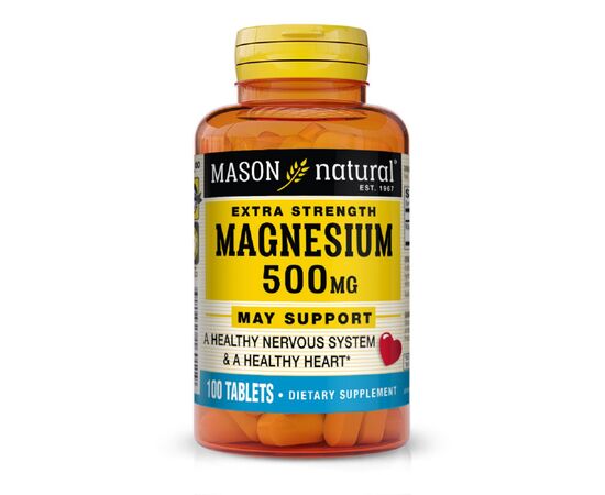 Минералы Mason Natural Магний 500мг, Magnesium Extra Strength, 100 таблеток (MAV16011)