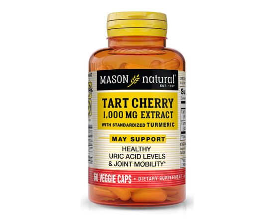 Травы Mason Natural Экстракт терпкой вишни 1000мг с куркумой, Tart Cherry Extrac (MAV-17639)