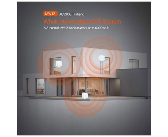 Точка доступу Wi-Fi Tenda MW12(3-pack), зображення 7 Точка доступу Wi-Fi Tenda MW12(3-pack), зображення 7