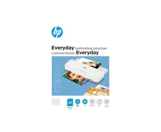 Пленка для ламинирования HP Everyday Laminating Pouches, A5, 80 Mic, 154 x 216, 25 pcs (9155) (838141)