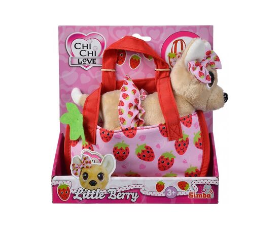 Мягкая игрушка Chi Chi Love Собачка Маленькая ягодка с сумочкой 15 см (5890147), изображение 4 Мягкая игрушка Chi Chi Love Собачка Маленькая ягодка с сумочкой 15 см (5890147), изображение 4