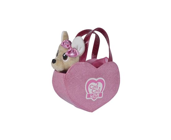 М'яка іграшка Chi Chi Love Собачка Рожеве серце з сумочкою 20 см (5890055)