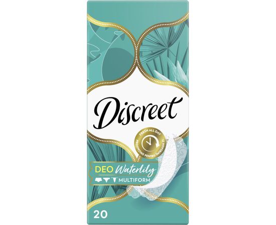 Ежедневные прокладки Discreet Deo Water Lily 20 шт. (4015400107835), изображение 2 Ежедневные прокладки Discreet Deo Water Lily 20 шт. (4015400107835), изображение 2