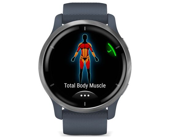 Смарт-часы Garmin Venu 2, GPS, Wi-Fi, Blue Granite + Passivated (010-02430-10), изображение 2 Смарт-часы Garmin Venu 2, GPS, Wi-Fi, Blue Granite + Passivated (010-02430-10), изображение 2