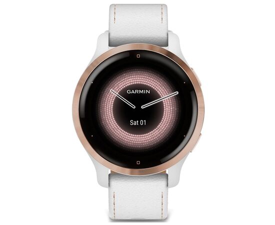 Смарт-часы Garmin Venu 2S, Rose Gold + White, Leather (010-02429-23), изображение 2