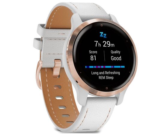 Смарт-часы Garmin Venu 2S, Rose Gold + White, Leather (010-02429-23), изображение 7