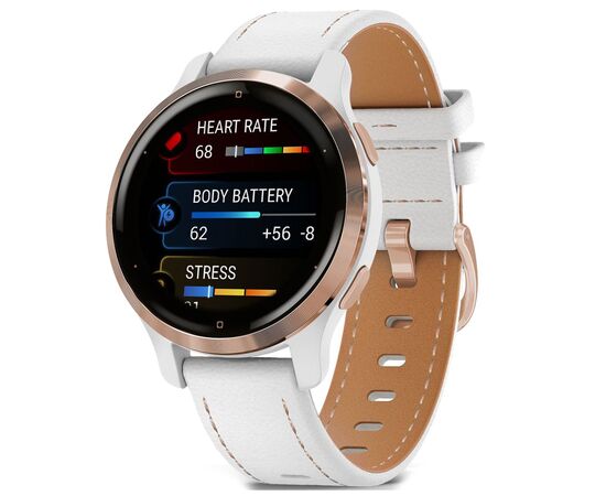 Смарт-часы Garmin Venu 2S, Rose Gold + White, Leather (010-02429-23), изображение 9