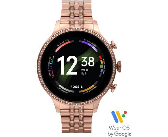Смарт-часы Fossil Gen 6 Rose Gold-Tone Stainless Steel (FTW6077), изображение 6 Смарт-часы Fossil Gen 6 Rose Gold-Tone Stainless Steel (FTW6077), изображение 6