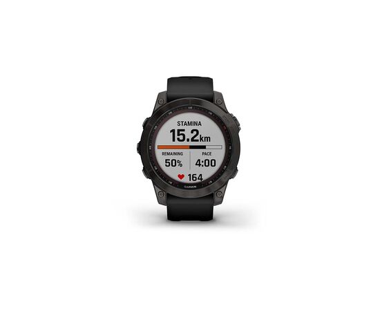 Смарт-часы Garmin fenix 7 Sapph Solar, Carbon Gray DLC Ti w/Black Band, GPS (010-02540-21), изображение 6 Смарт-часы Garmin fenix 7 Sapph Solar, Carbon Gray DLC Ti w/Black Band, GPS (010-02540-21), изображение 6