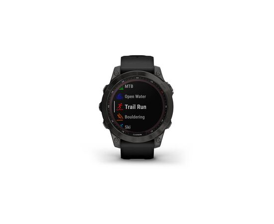 Смарт-часы Garmin fenix 7 Sapph Solar, Carbon Gray DLC Ti w/Black Band, GPS (010-02540-21), изображение 7 Смарт-часы Garmin fenix 7 Sapph Solar, Carbon Gray DLC Ti w/Black Band, GPS (010-02540-21), изображение 7